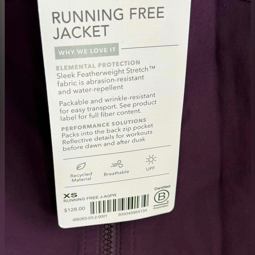 NWT Athleta Running Free jacket XS - Picture 11 of 15